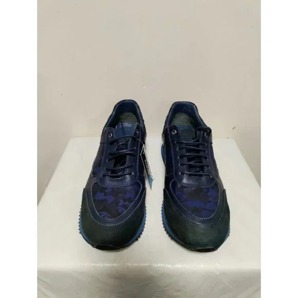 NWOB Sarar Camouflage Running Sneaker Shoes Lace Up Navy Mens Size 8.5 - Picture 4 of 11